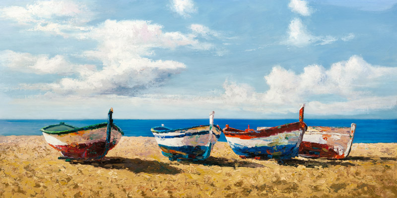 Pierre Benson, Boats on the Beach