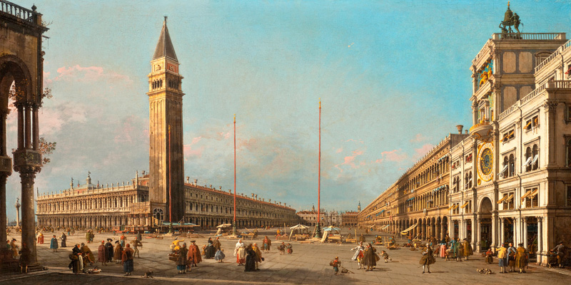 Canaletto, Piazza San Marco Looking South and West