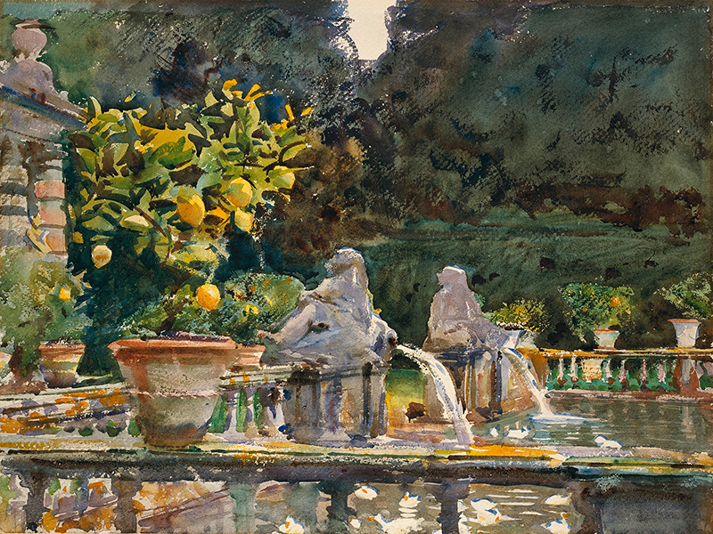 John Singer Sargent, Villa di Marlia, Lucca (A Fountain)