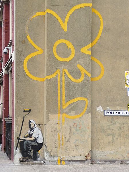 Anonymous (attributed to Banksy), Pollard Street, London (graffiti attributed to Banksy)